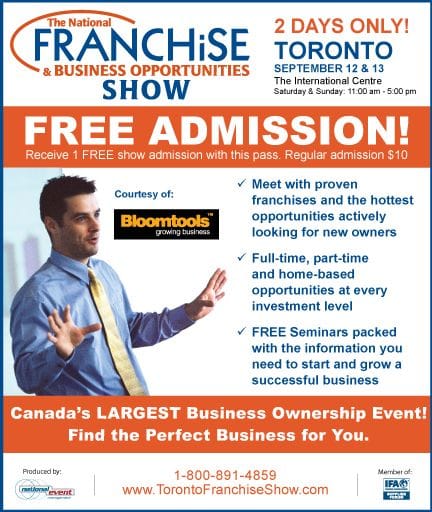 Visit Bloomtools at the National Franchise & Business Opportunities Show in Toronto!
